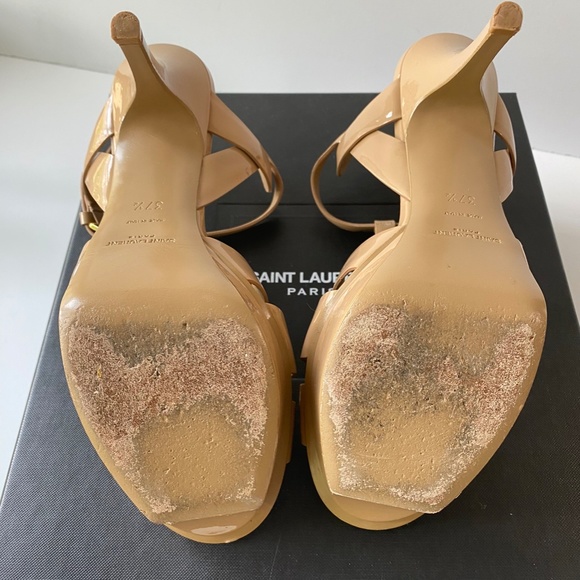 Tribute 75MM Patent Leather Platform Sandals size 37.5 - Picture 6 of 8